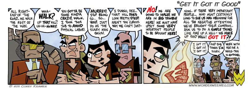 Wonder Weenies :: I got into comics for the very same reason, Murrey. Walking's for suckers.