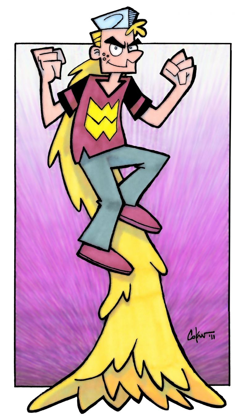 Wonder Weenies :: It's Pin-Up week at Remedial Comics! Here we have Murrey... I hand colored this one then had some fun with filters in Photoshop... t'was fun to monkey around with. Enjoy!