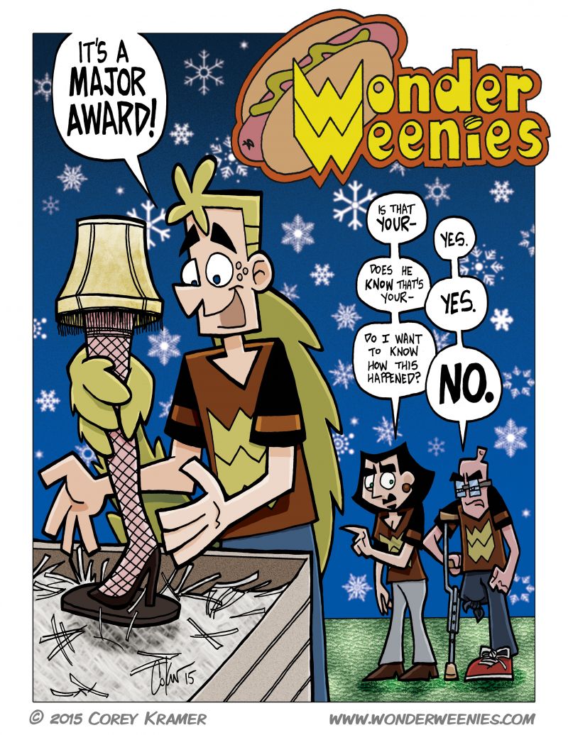 Wonder Weenies :: This year I thought I'd do a couple of Holiday parodies... today, I've chosen 'A Christmas Story.' You know you've always wanted to know what the deal was with that lamp.