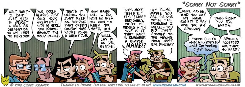 Wonder Weenies :: I nearly went with 'Close But No Cigar' as the title for today's strip... because I am a huge.