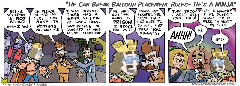 Wonder Weenies :: I do my absolute best not to cross my balloon tails... and I felt it a very ninja like thing to do so for this comic. 